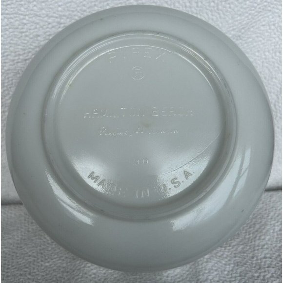 Vintage 1940s PYREX Set Of 2 White Opal Glass Ribbed Mixing Bowls 11c & 4 1/2c - Picture 16 of 16